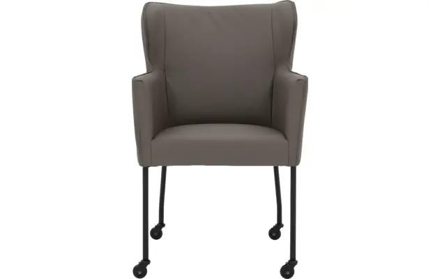 Goossens excellent eetkamerstoel leogang grijs leer - 8222227-03 2
